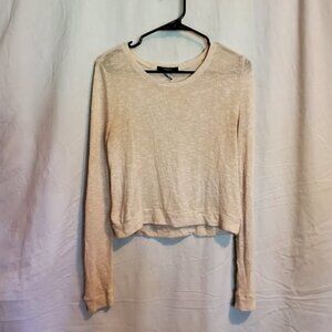 Forever 21 Knitted Waist-Cropped Sweater